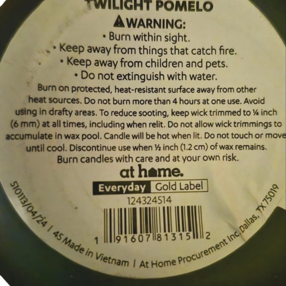 Twilight Pomelo Scented Jar Blue Wax Candle With 2 Wicks  12.5oz Brand New - Picture 2 of 8